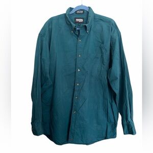 Resistol Teal Western Cowboy Button Down Shirt XL